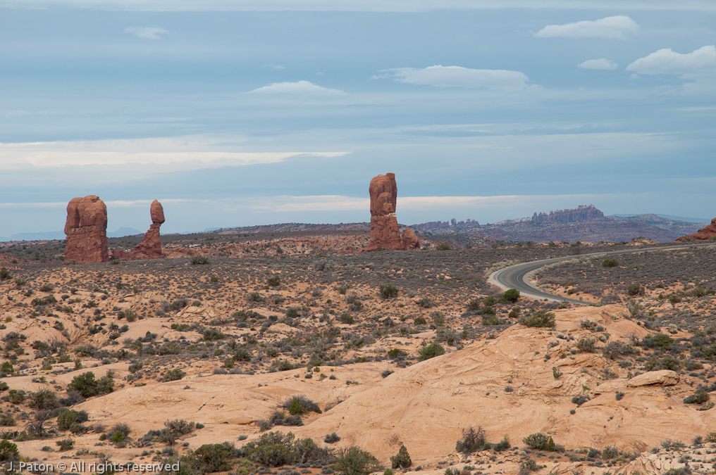 Balanced Rock in the Distance   Arches National Park, Utah