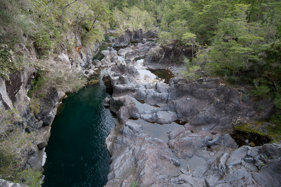 River with Volcanic Rock   Vicente Pérez Rosales National Park, Lake District, Chile