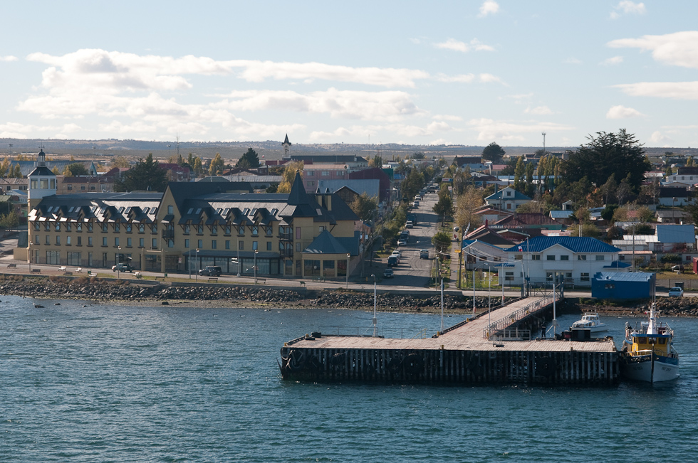 A look down the main street   Puerto Natales, Chile