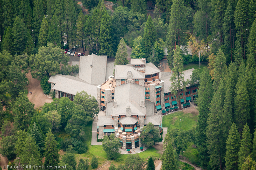 Ahwahnee Lodge from Glacier Point   Yosemite National Park, California